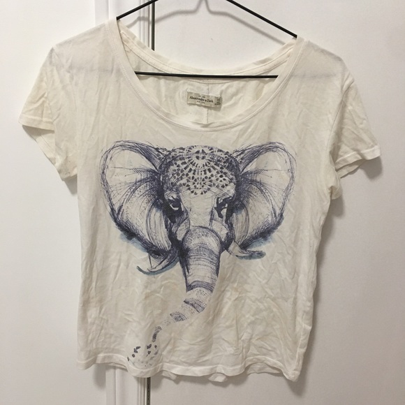 Abercrombie & fitch t shirt size XS elephant design tank top cute comfy blouse - Picture 1 of 2